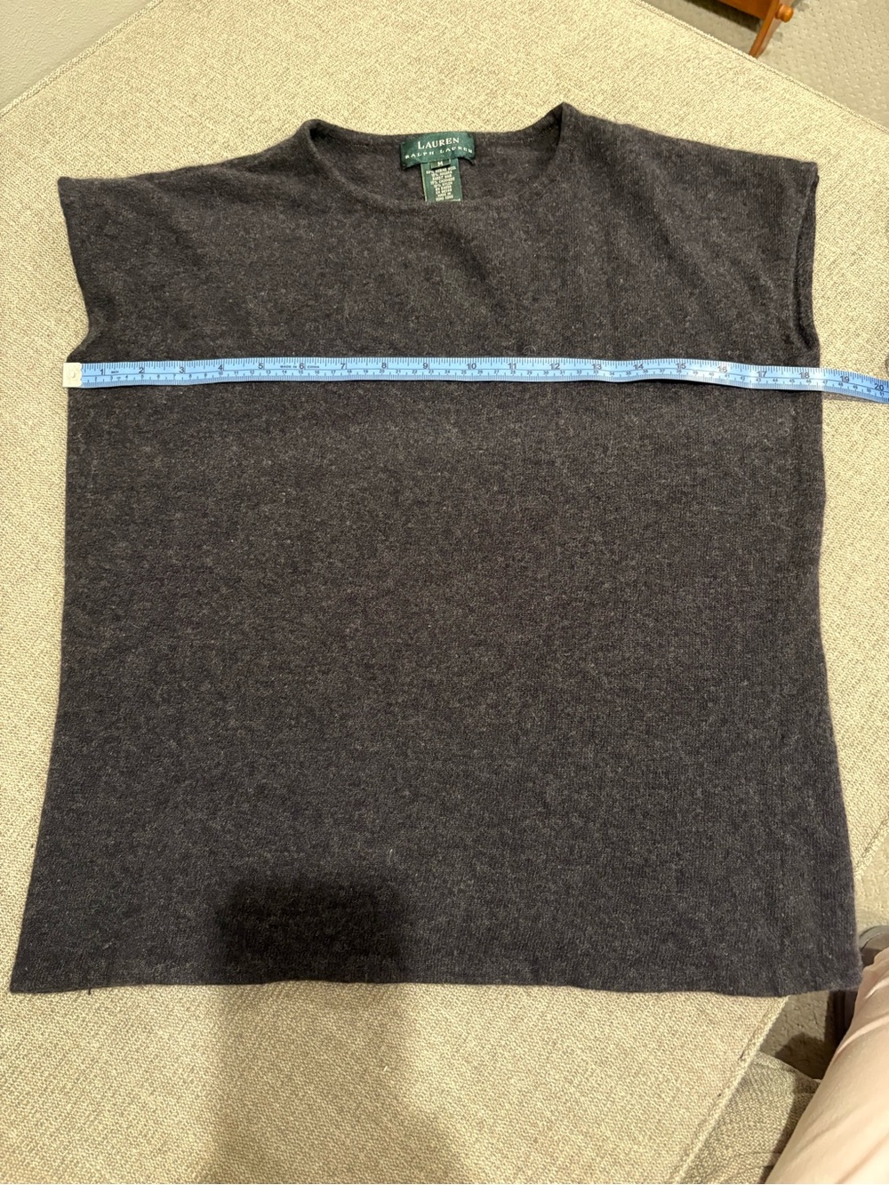 Ralph Lauren Charcoal Gray Sleeveless Knit Tank